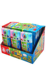 ספריי שלישייה חמוץ בטעם פטל, תפוח ותות שדה 18 יחידות , מחיר ליחידה כ-3.75 ש"ח.