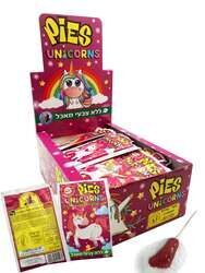 לקקן רגל חד קרן בטעם תות בננה - 40 יחידות בקופסא. 21 גרם ביחידה כ- 1.38 ליחידה