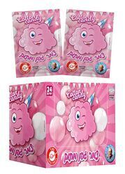 צמר גפן מתוק בטעם תות שדה 24 יחידות בקופסא כ-2.49 ש"ח ליחידה.